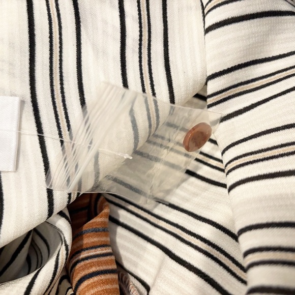 Fate Striped Colorblock Button Down Shirt Womens Size Small Boho Patchwork NWT - Picture 6 of 8